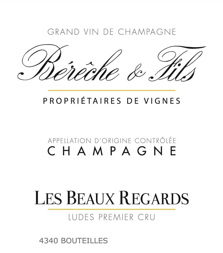 Les Beaux Regards Premier Cru Extra Brut Bottle