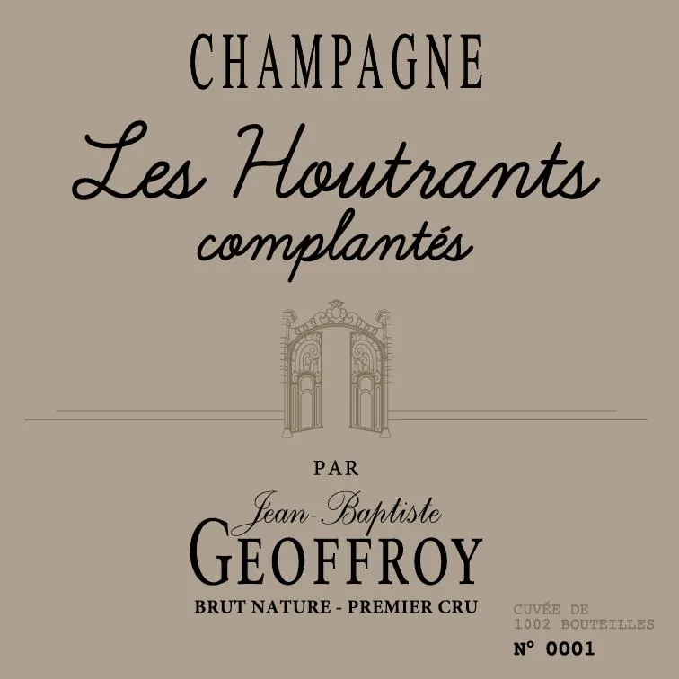 Les Houtrants Complantes Brut Nature Premier Cru Bottle