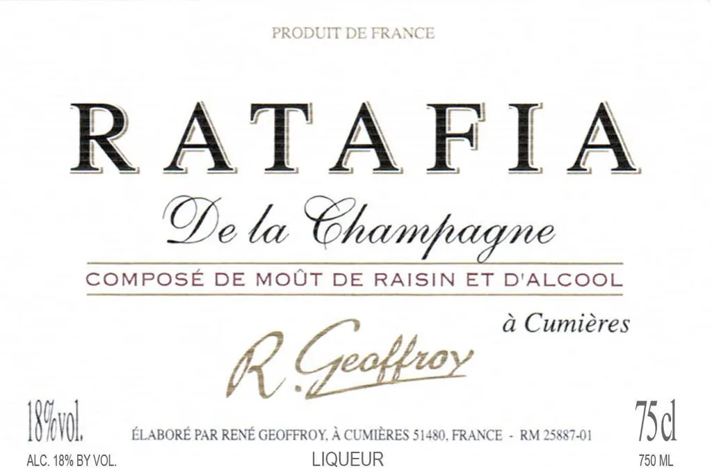 Ratafia de la Champagne Bottle