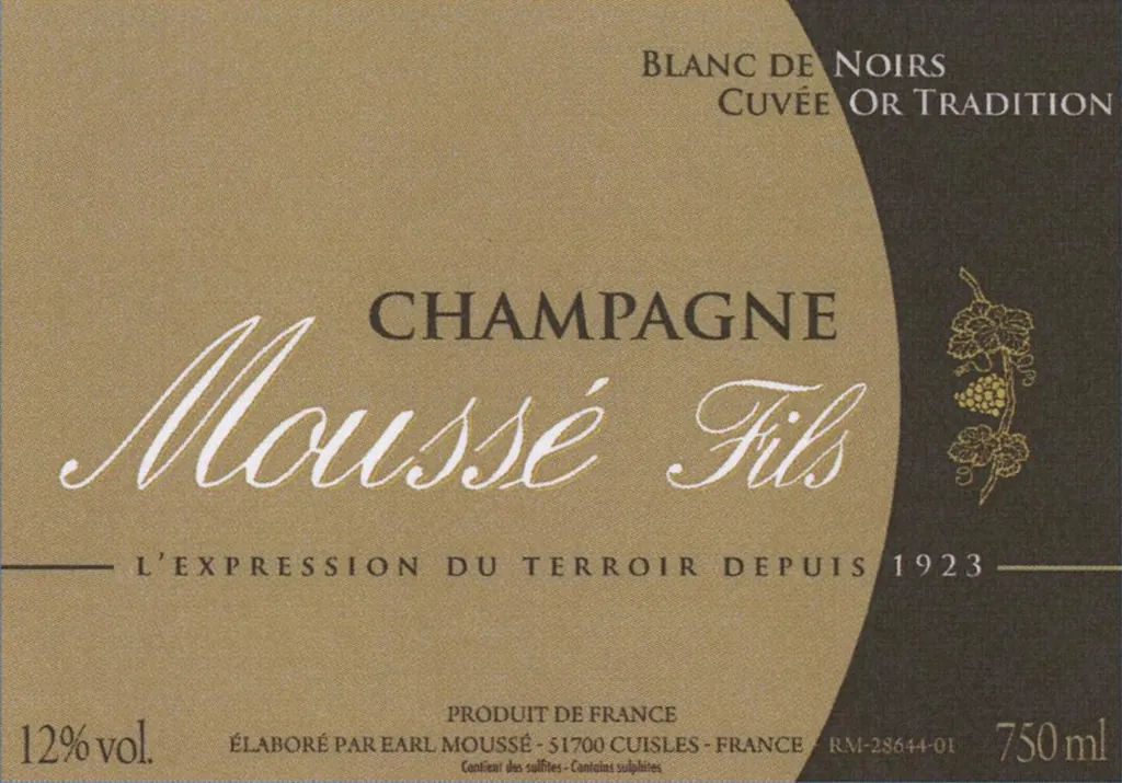 Cuvee Or Tradition Brut Blanc de Noirs Bottle