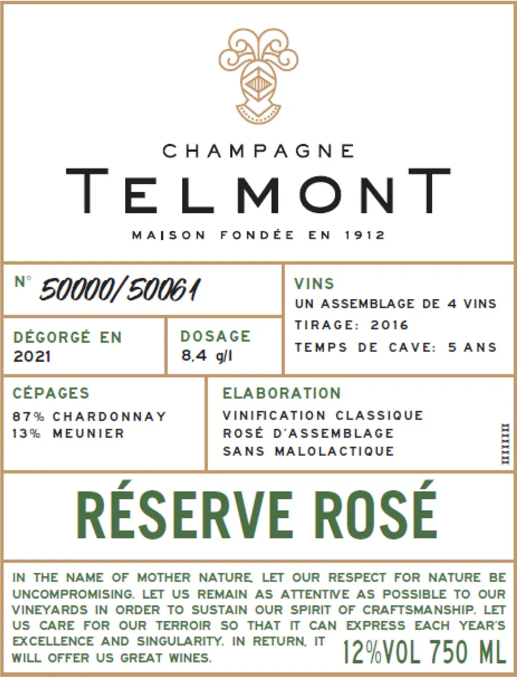 Reserve Rose Bottle