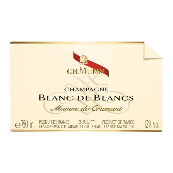 Blanc de Blancs Mumm de Cramant Bottle