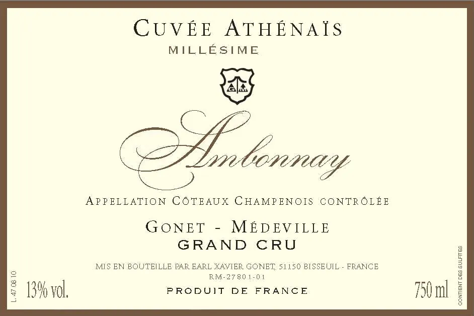 Coteaux Champenois Ambonnay Cuvee Athenais Grand Cru Bottle