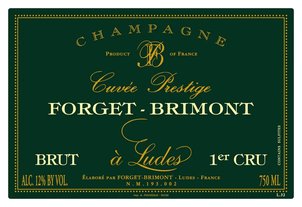 Cuvee Prestige Millesime Premier Cru Bottle