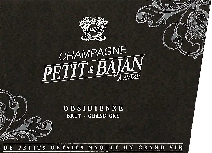 Blanc de Noirs Brut Obsidienne Grand Cru Bottle