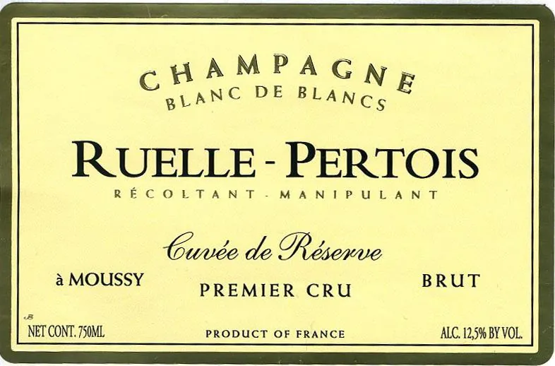 Blanc de Blancs Brut Cuvee de Reserve Premier Cru Bottle