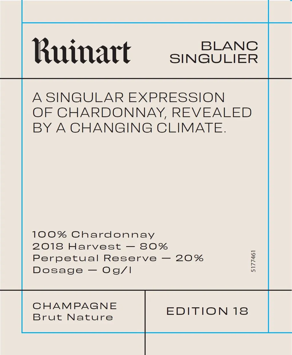 Blanc Singulier Brut Nature Edition 18 Bottle