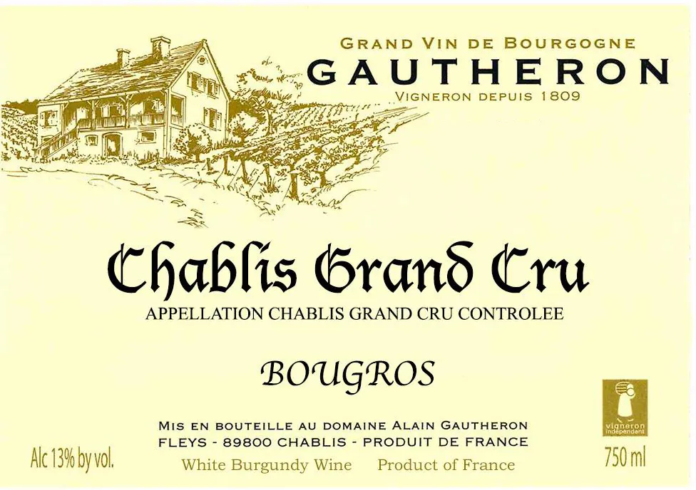 Chablis Bougros Grand Cru Bottle