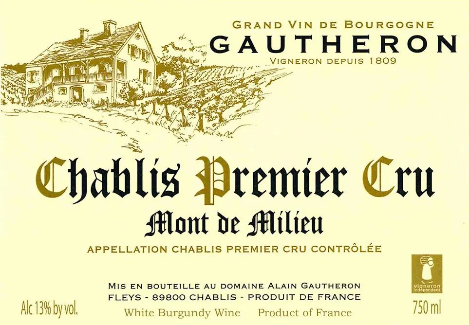 Chablis Mont de Milieu Premier Cru Bottle