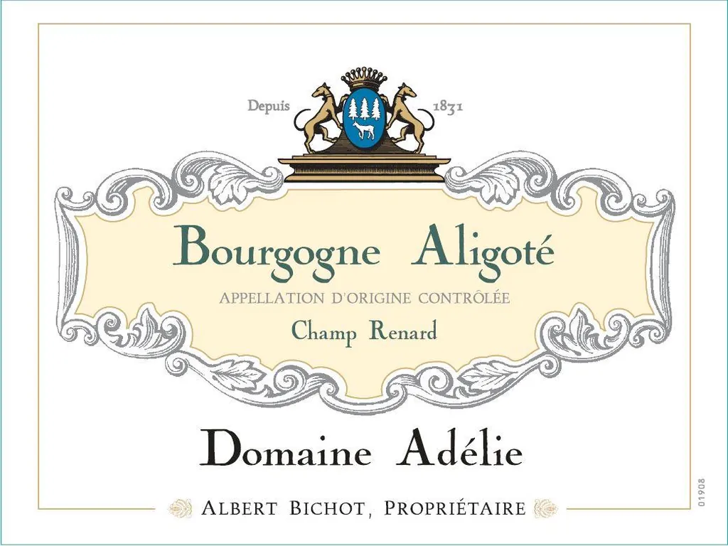 Bourgogne Aligote Champ Renard Domaine Adelie Bottle