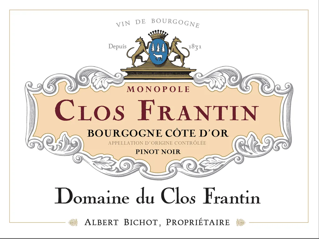 Bourgogne Cote d'Or Domaine du Clos Frantin Bottle