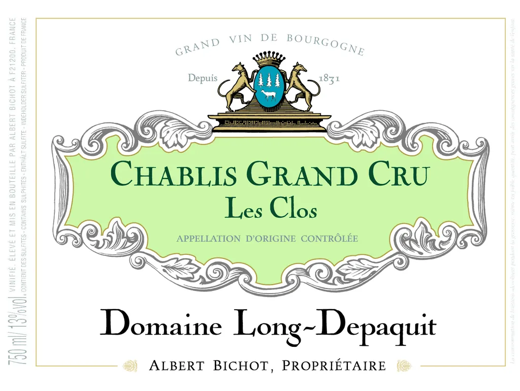 Chablis Les Clos Grand Cru Domaine Long-Depaquit Bottle