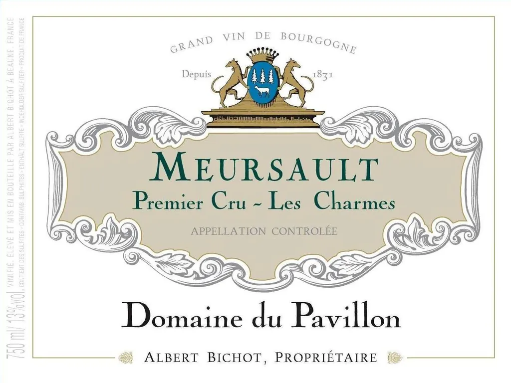 Meursault Les Charmes Domaine du Pavillon Premier Cru Bottle