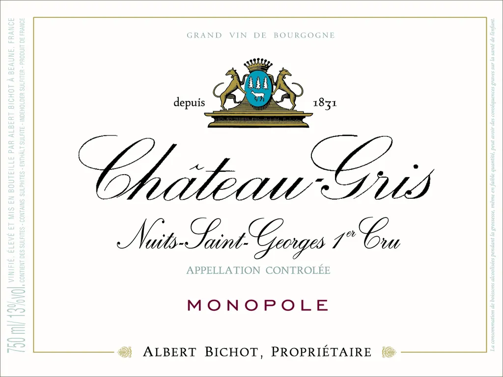 Nuits-Saint-Georges Chateau Gris Premier Cru Monopole Bottle