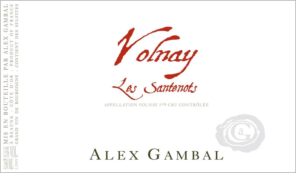 Volnay Les Santenots Premier Cru Bottle