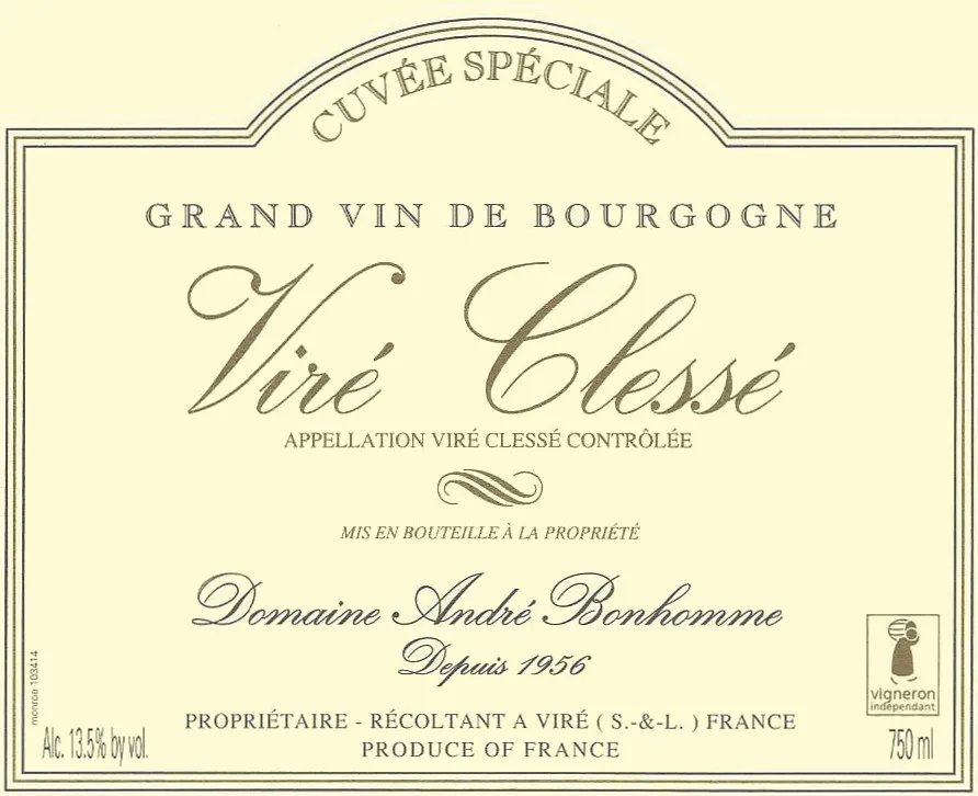 Vire-Clesse Cuvee Speciale Bottle
