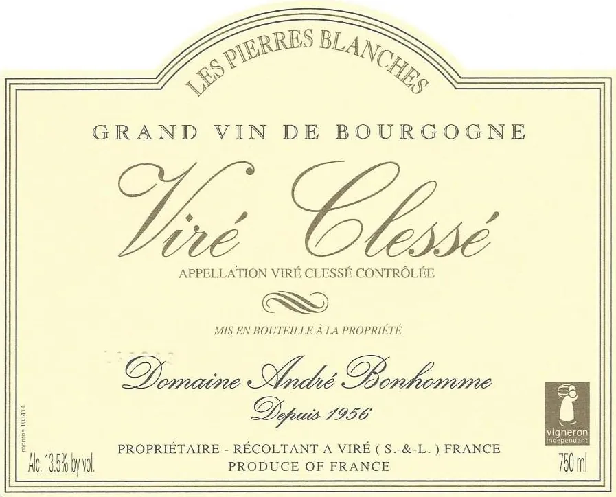 Vire-Clesse Les Pierres Blanches Bottle