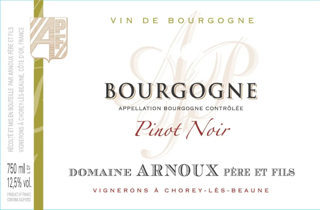 Bourgogne Pinot Noir Bottle