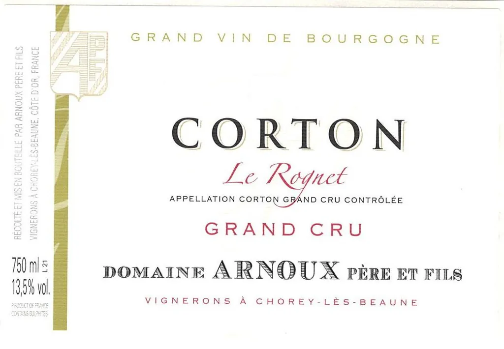 Corton Le Rognet Grand Cru Bottle