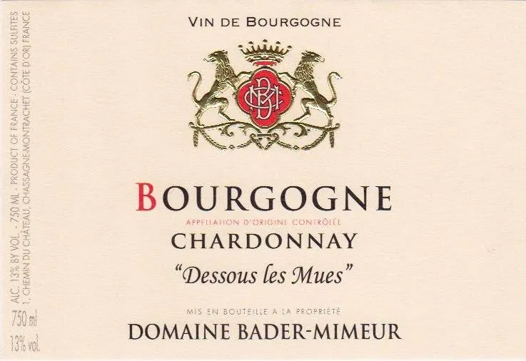 Bourgogne Blanc Dessous les Mues Bottle