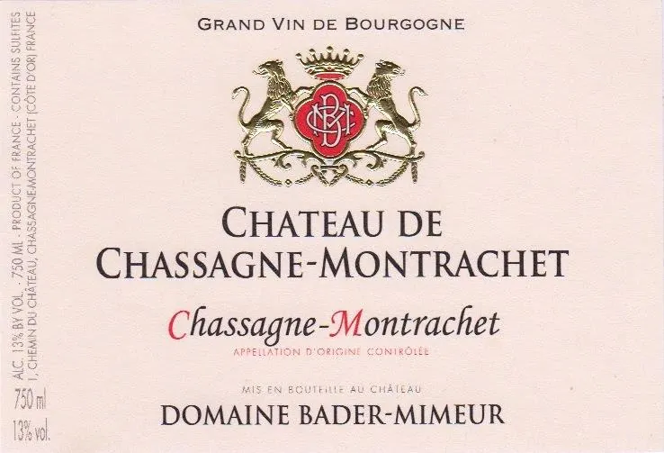 Chassagne-Montrachet Chateau de Chassagne Montrachet Blanc Bottle