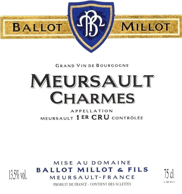 Meursault Charmes Premier Cru Bottle