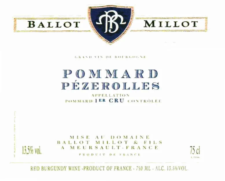Pommard Pezerolles Premier Cru Bottle