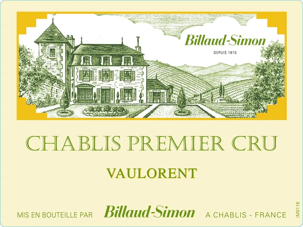 Chablis Vaulorent Premier Cru Bottle