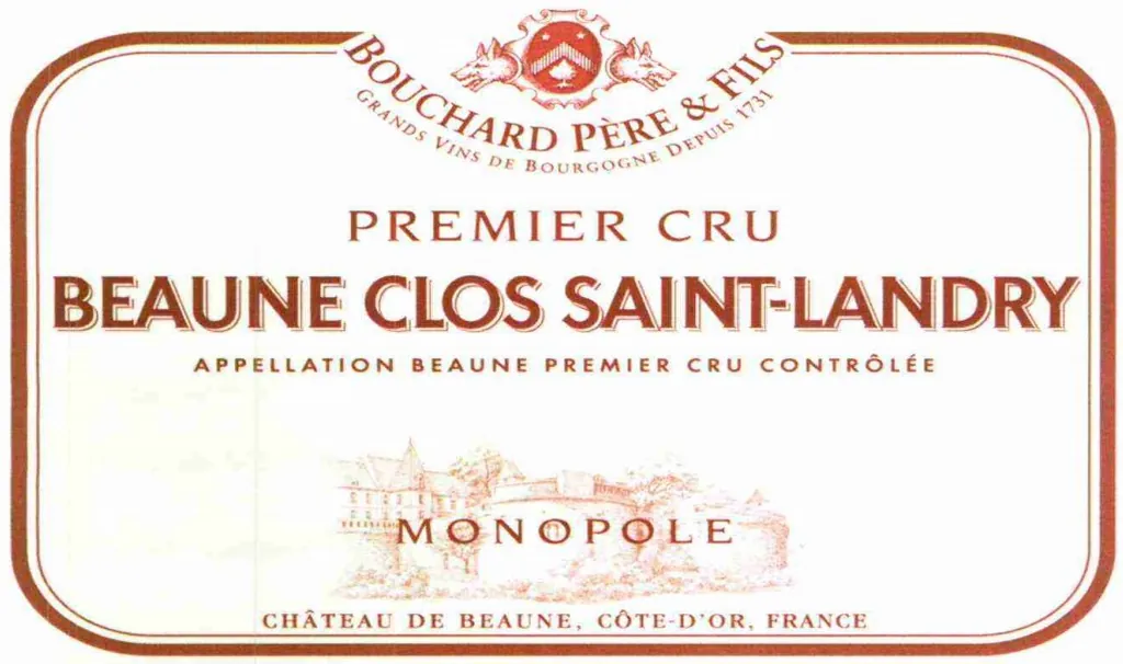 Beaune Clos St Landry Premier Cru Monopole Bottle