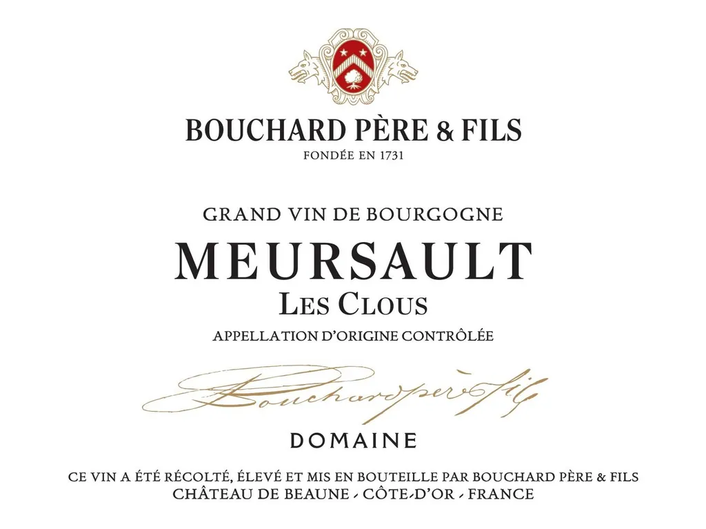 Meursault Les Clous Bottle