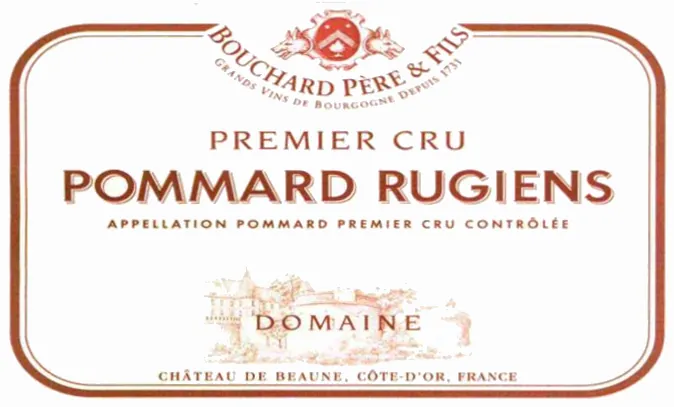 Pommard Rugiens Premier Cru Bottle