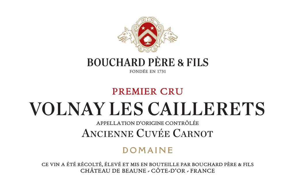 Volnay Caillerets Ancienne Cuvee Carnot Premier Cru Bottle
