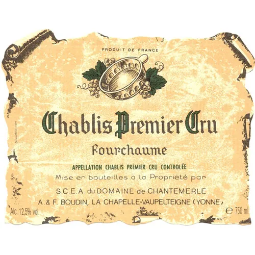 Chablis Fourchaume Premier Cru Bottle