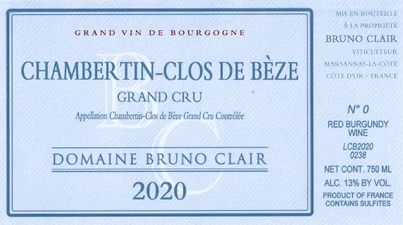 Chambertin-Clos de Beze Grand Cru Bottle