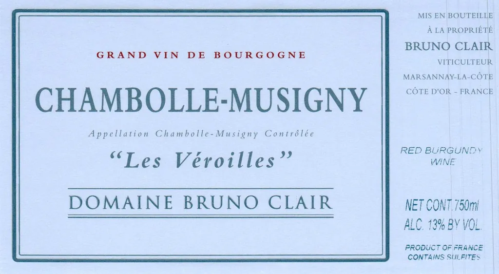 Chambolle Musigny Les Veroilles Bottle