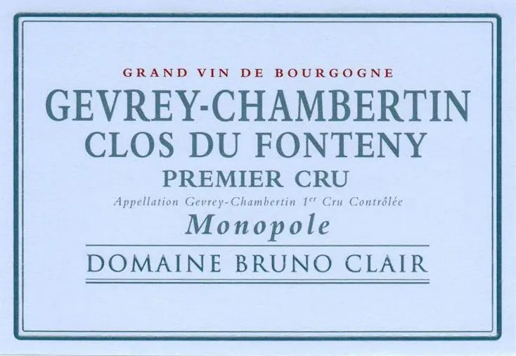 Gevrey-Chambertin Clos du Fonteny Premier Cru Bottle