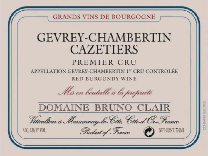 Gevrey-Chambertin Les Cazetiers Premier Cru Bottle