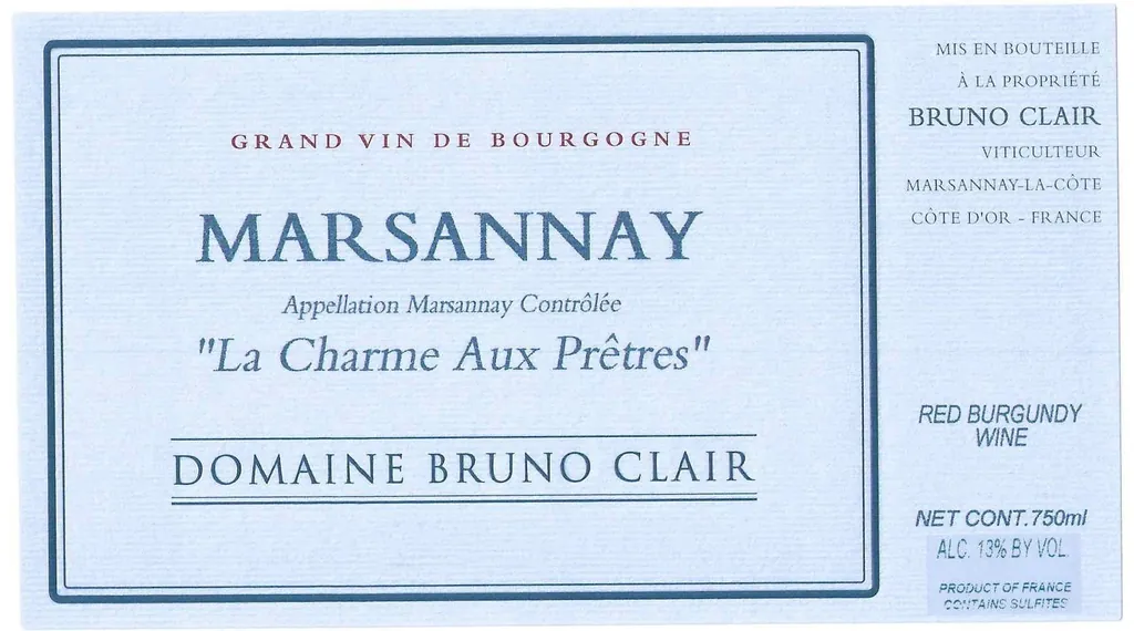 Marsannay La Charme Aux Pretres Bottle