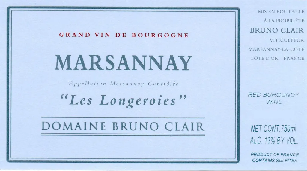 Marsannay Les Longeroies Bottle