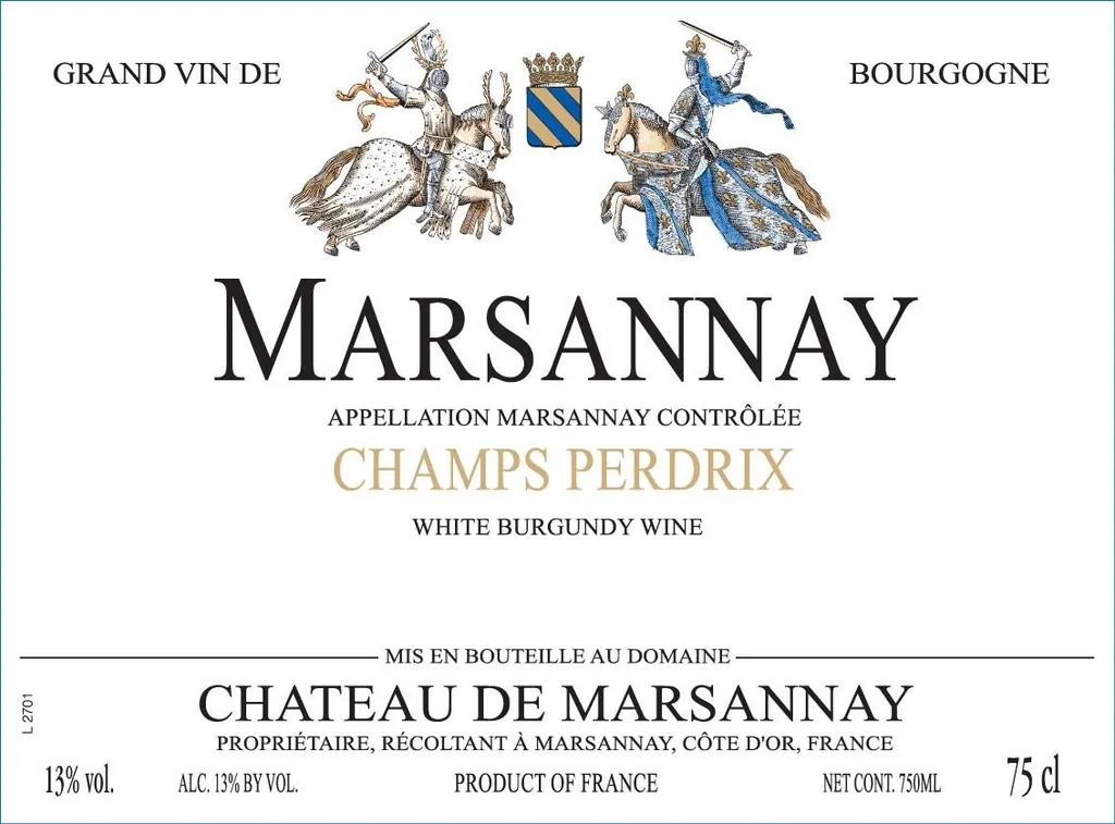 Marsannay Blanc Champs Perdrix Bottle