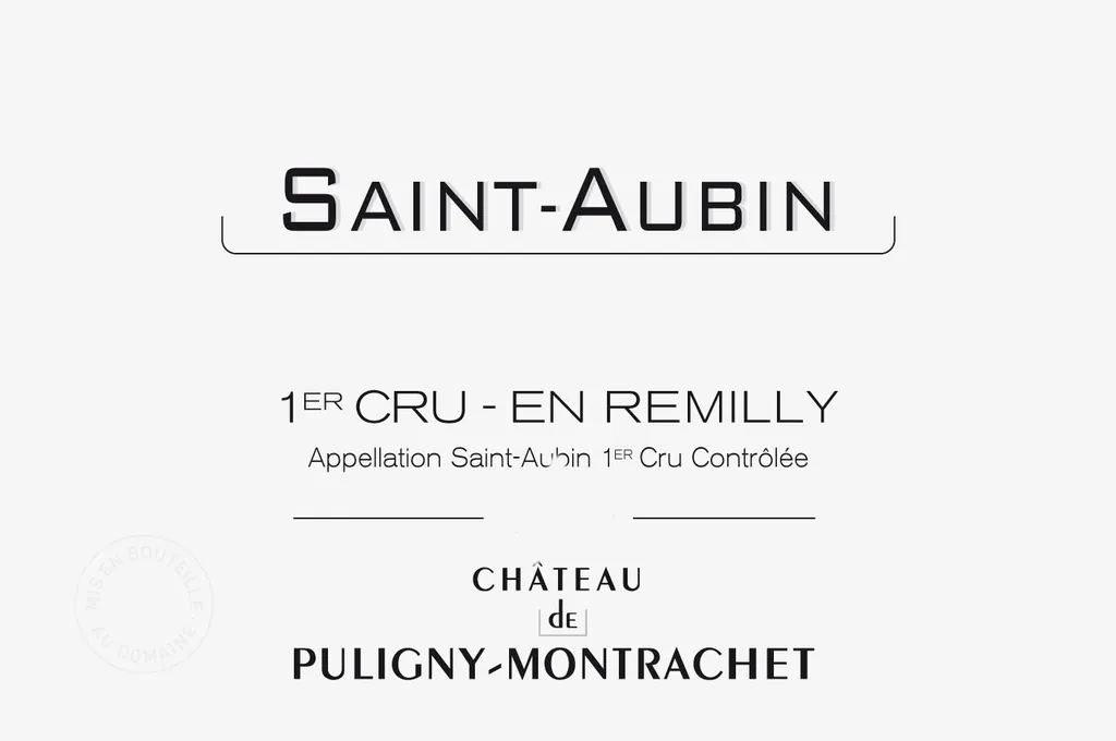 St-Aubin En Remilly Premier Cru Bottle