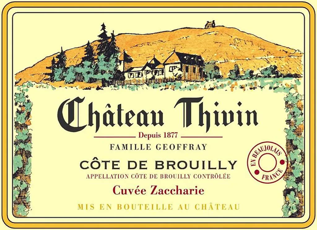 Cote de Brouilly Cuvee Zaccharie Geoffrey Bottle