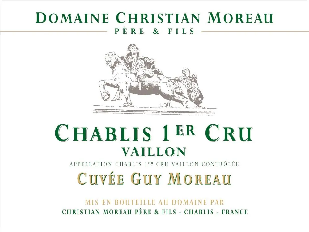 Chablis Vaillon Cuvee Guy Moreau Premier Cru Bottle