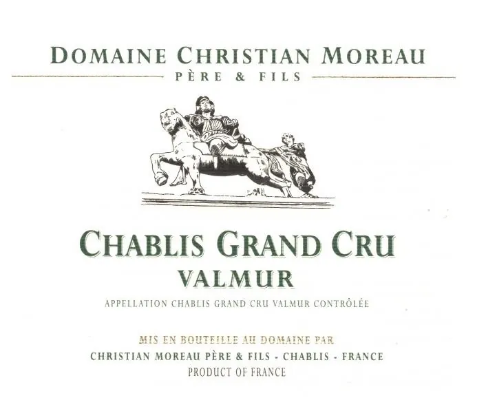 Chablis Valmur Grand Cru Bottle