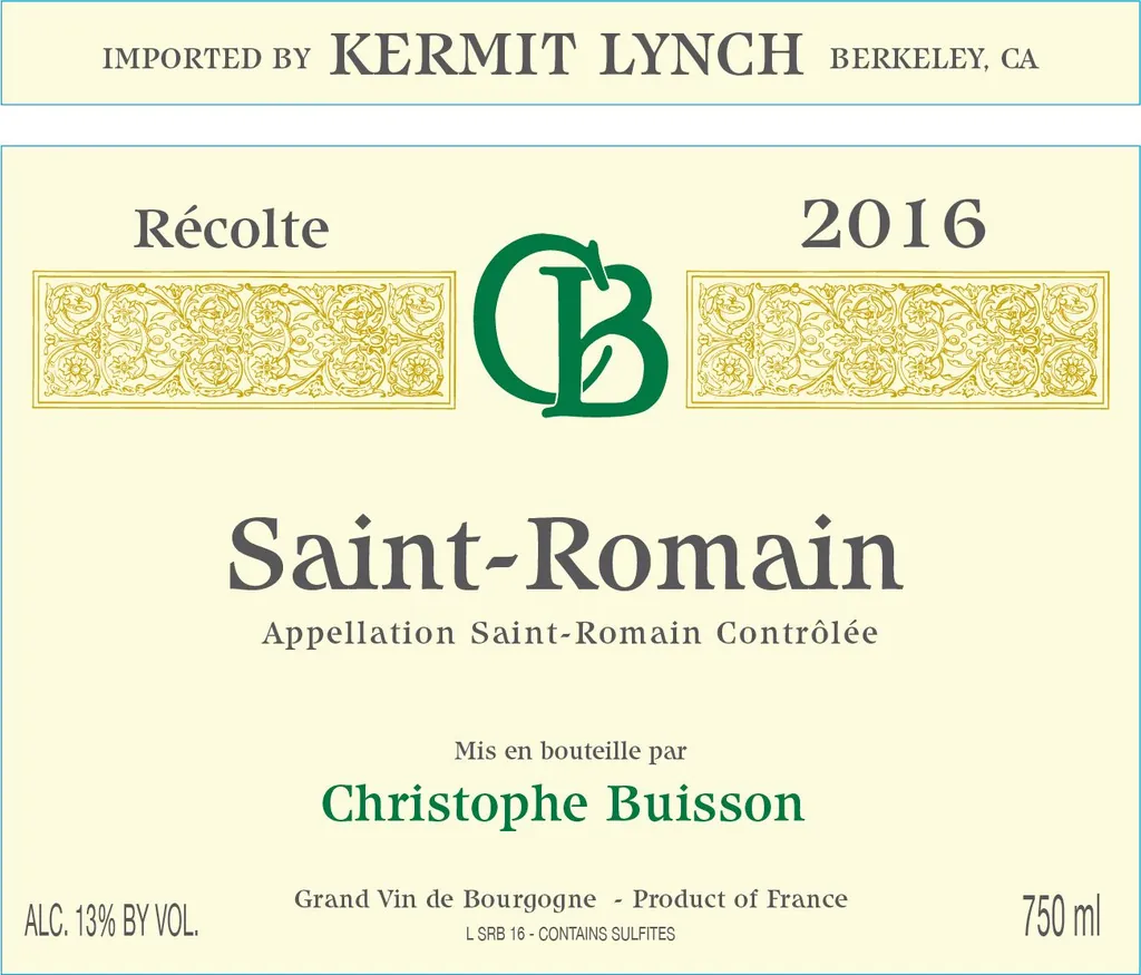 Saint-Romain Blanc Bottle