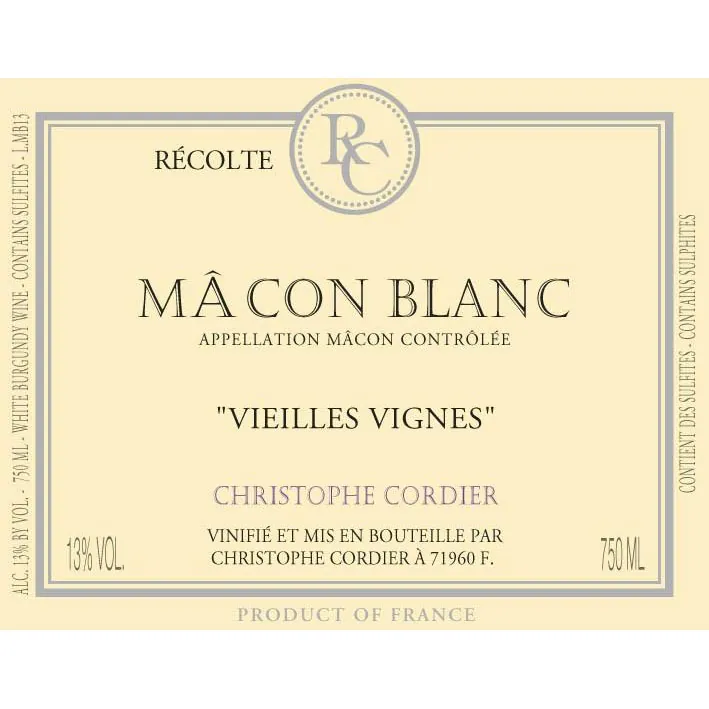 Macon Blanc Vieilles Vignes Bottle
