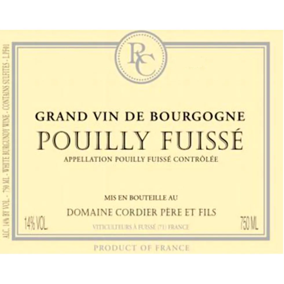Pouilly-Fuisse Bottle