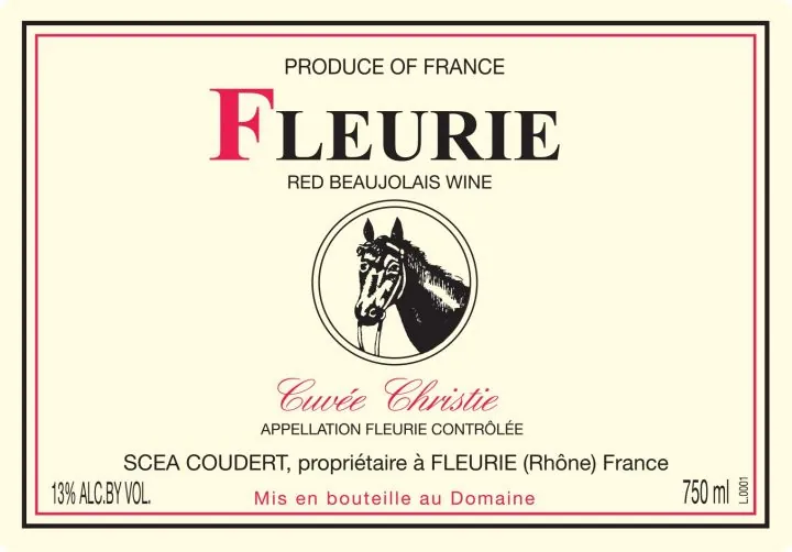 Fleurie Cuvee Christie Bottle