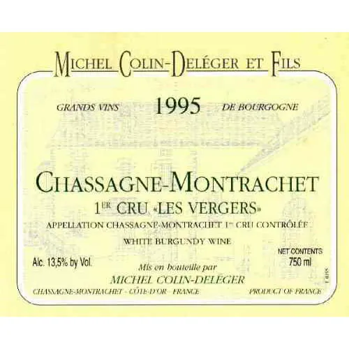 Chassagne Montrachet Les Vergers Premier Cru Bottle