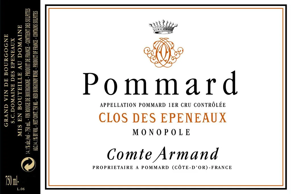 Pommard Clos des Epeneaux Premier Cru Monopole Bottle